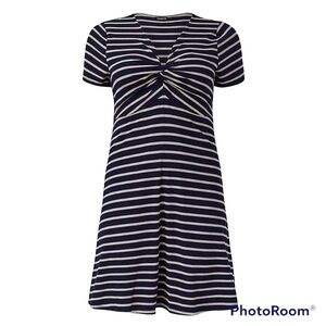 Torrid Twist Front Ribbed Dress Navy